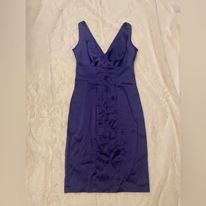 Calvin Klein Satin Purple Dress